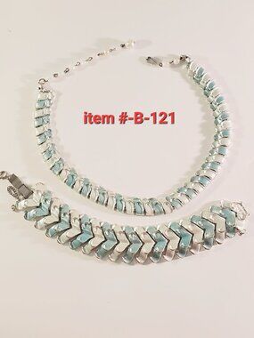 1 Necklace with matching Bracelet, item # B-121, wt. 129 grams .